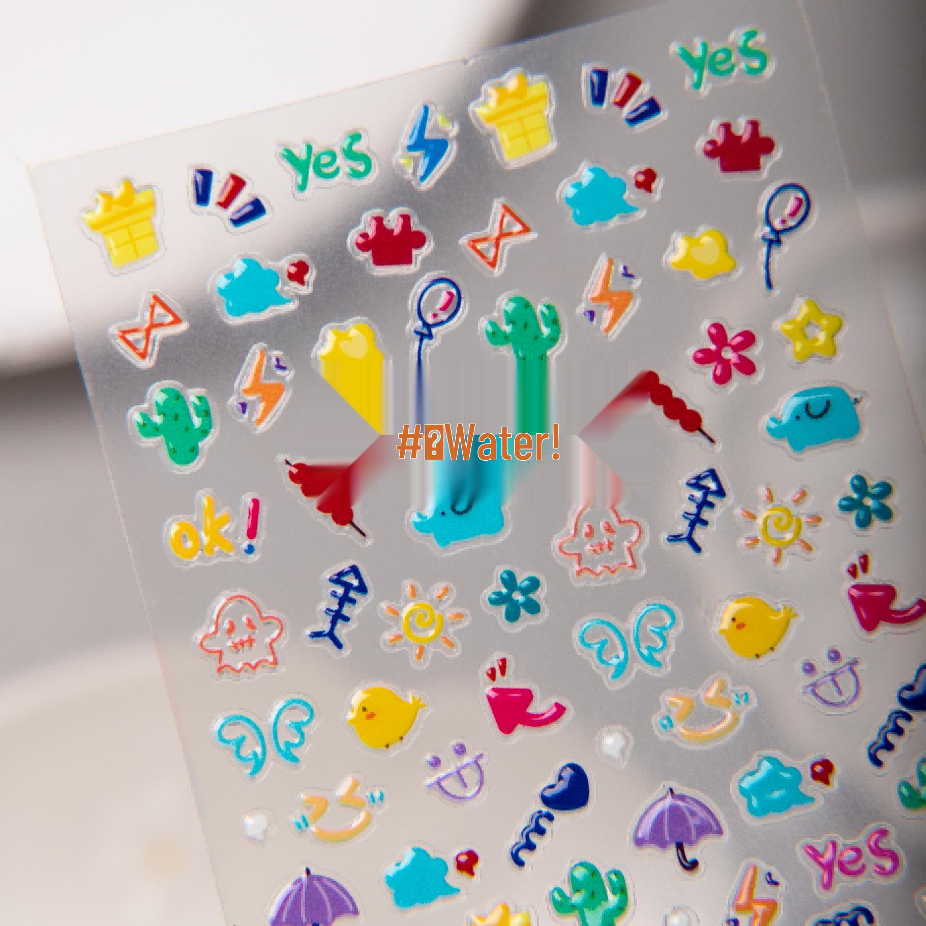 Cyansea Cute Cartoon Tanghulu Star & Butterfly Flower Jelly Nail Stickers DIY CG-022