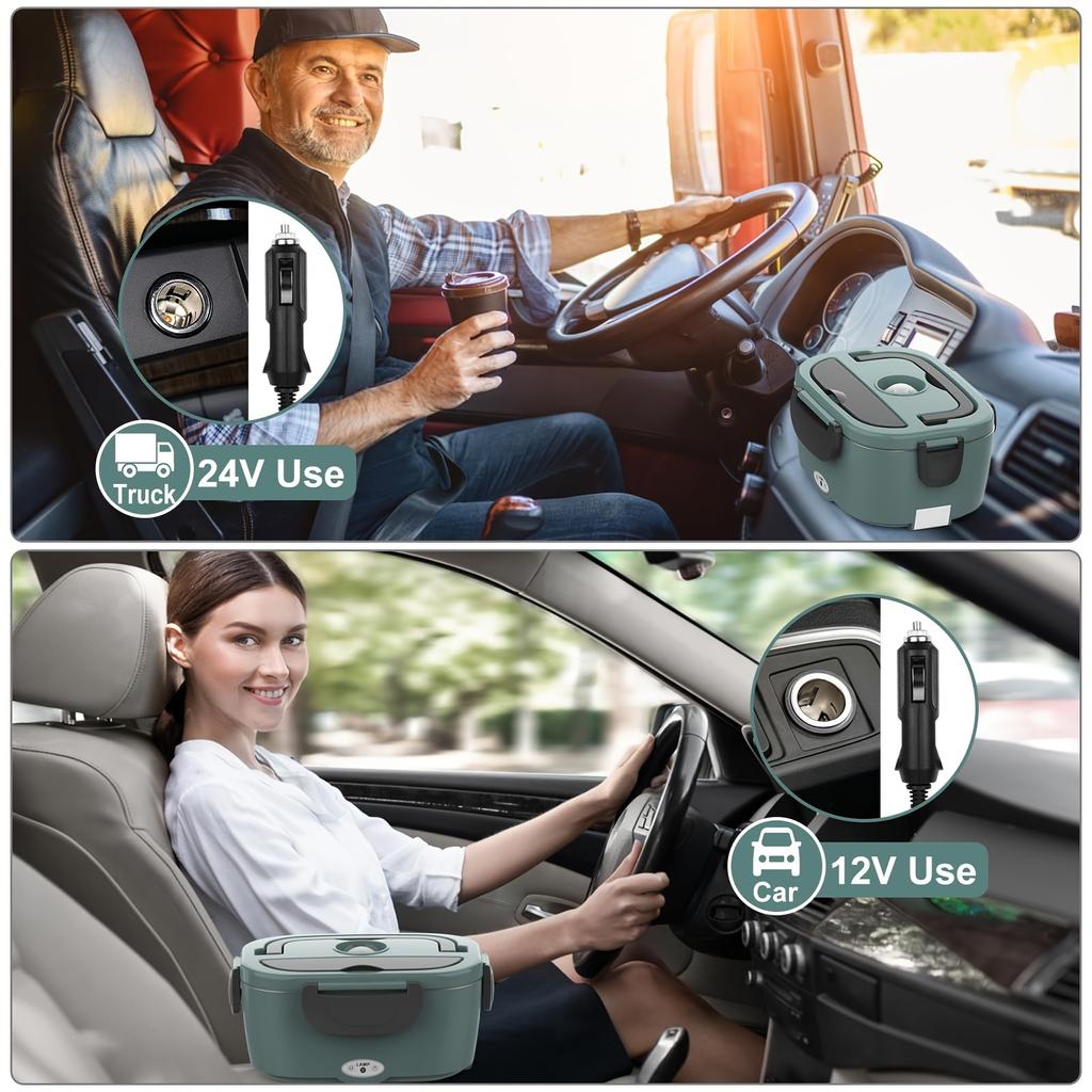 Ηλεκτρική θερμάστρα 3 σε 1 φορητό μονωτικό κουτί, στεγανό, θερμαντικό κουτί, κατάλληλο για ενήλικες, 12V/24V 110V θέρμανση αυτοκινήτου/οικιακής χρήσης