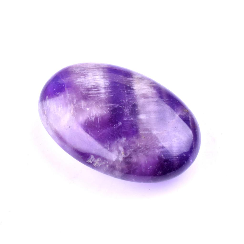 Piedra de Palma de Jabón de Cuarzo Rosa 45x30mm - Piedra de Masaje con Energía de Cristal