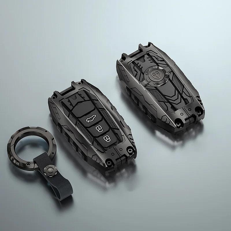 Styling Mouldings Zinc Alloy Car Key Case Cover For Toyota Corolla Prius Camry V70 C-HR RAV4 Hybrid Highlander Altis Land Cruise