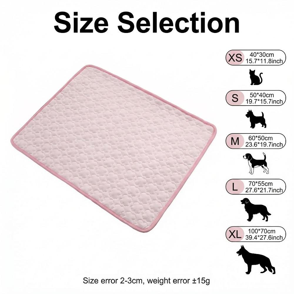 Dog Cooling Pad for Cats Rabbits Medium Large Dog Inner Curved Cool Fiber Pad Anti Slip Washable Outdoor Beds for Pets in Summer