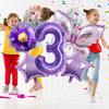 New Purple Butterfly Flower 32 inch Digital Aluminum Film Balloon Set for Children's Birthday Party Decoration Scene Arrangement