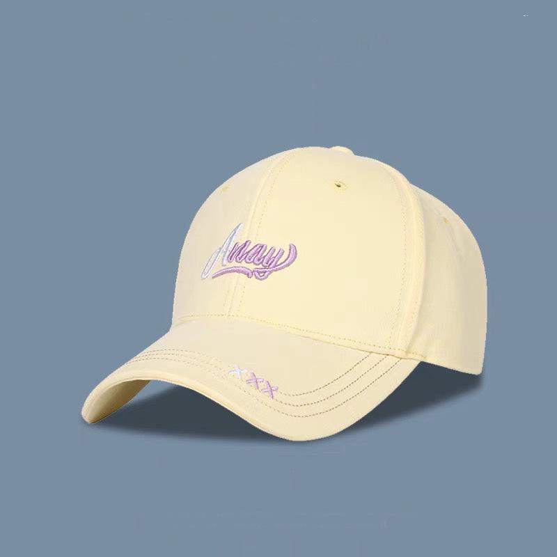 

High quality hard top beige baseball cap women s summer casual versatile fashion letter cap tide Adjustable