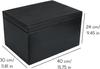 Wooden Storage Box - Creative Deco - Black - 40x30x24cm - RAW and UNSANDED - Not Customizable