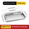 Stainless Steel Rectangular Barbecue Serving Tray For Tea Rice Sausage Meat Metal Utensil