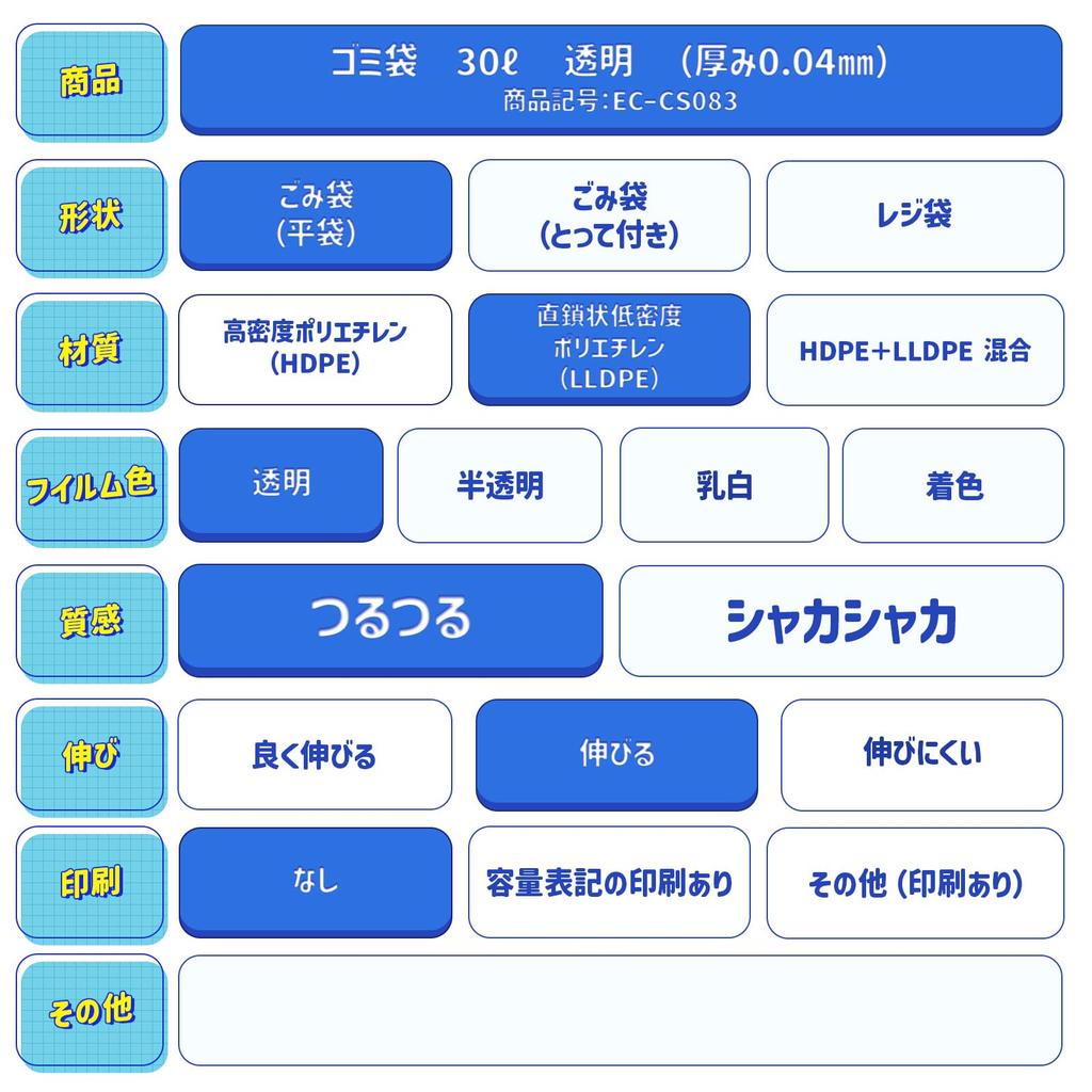 sales 30 liter transparent garbage bags 10 pieces x 30 books [Case (300 pieces)] (thickness 0.04 mm)