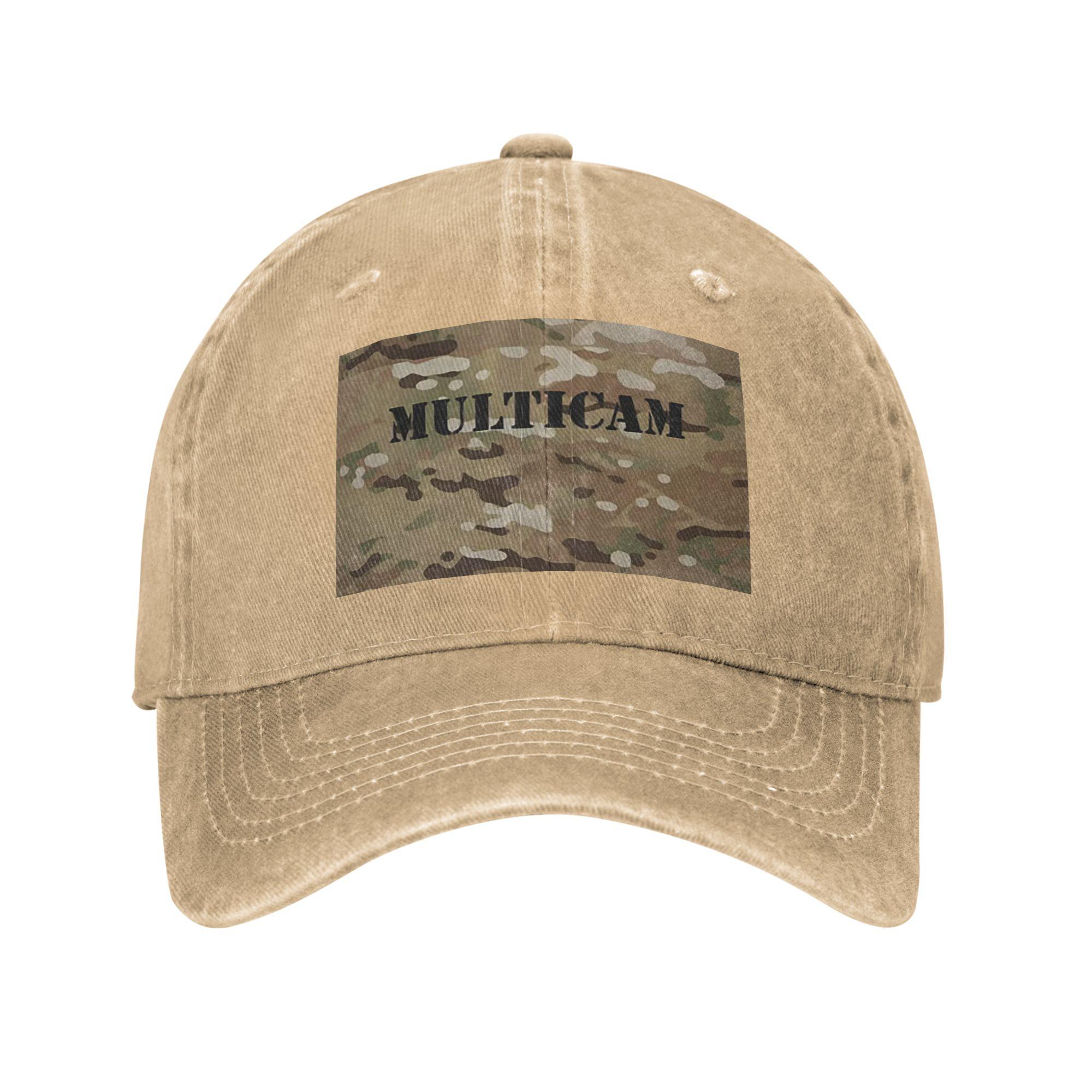 

Unisex Baseball Hats Multicam Military Trout Camo Washed Denim Streetwear Baseball Caps Hip Hop Cap Casquette One Size