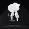Hand-Sewn Irregular White Conch Shell Decorative Buttons for Skirts and Shirts