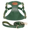 Cute Step-In PU Leather Dog Harness & Leash Set Adjustable Pet Puppy Walking Vest Lead for Small Medium Dogs