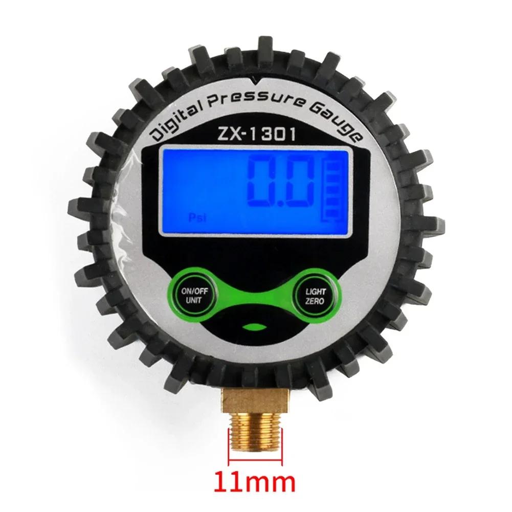 0-220psi Auto Car Tire Air Pressure Gauge Tire Repair Tool For Car Inflator Pump Thread Diameter 11mm 13mm For Measuring