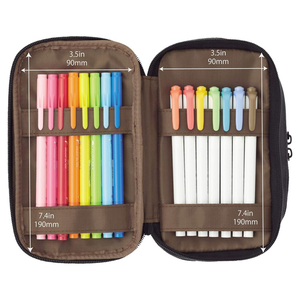 LIHIT LAB Pen Book Black Overseas Model Case, Type, Triple, Camouflage, A7556-134