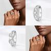 Authentic Ring copper copper Square Zirconia Ring Star Shape Lotus Ring Anniversary Delicate Fine Gift Accessory
