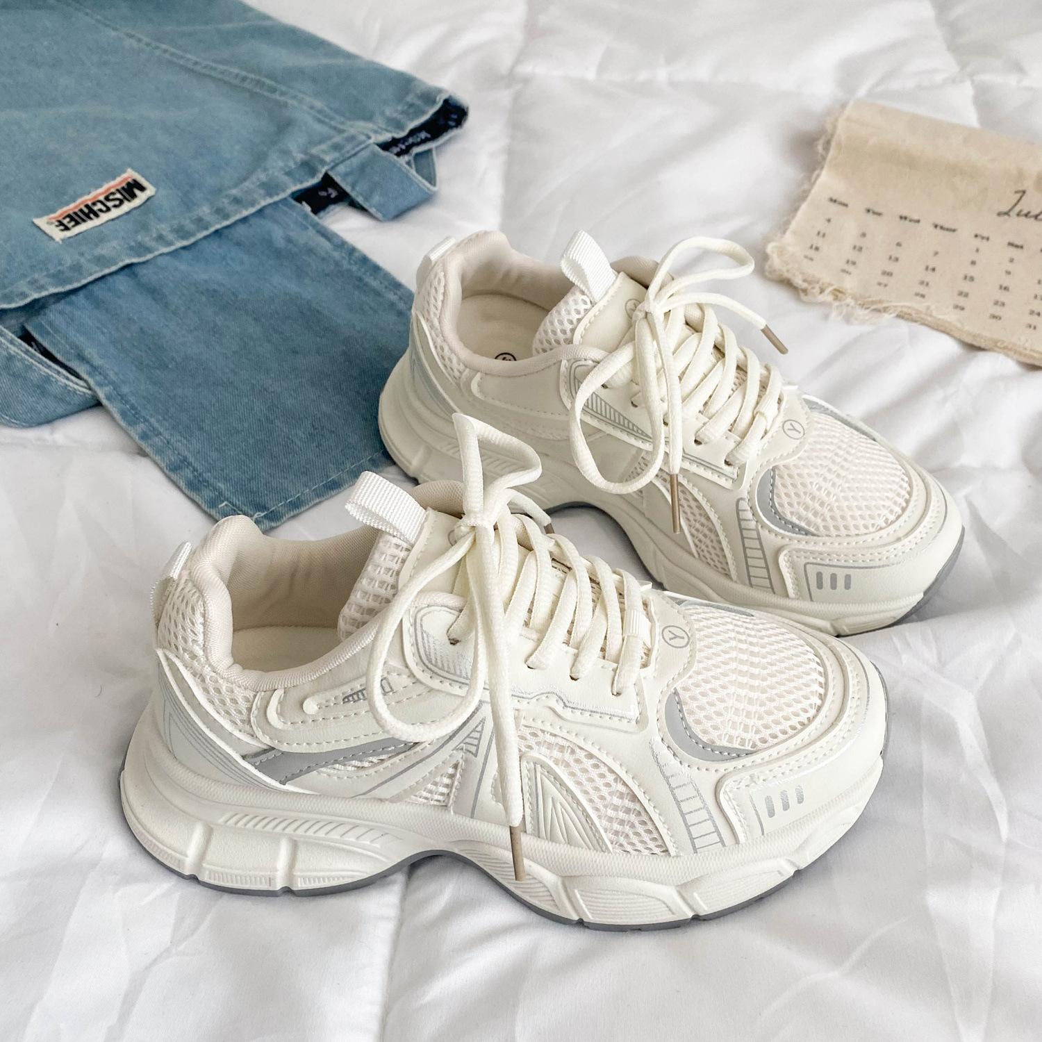 

Mesh dad shoes children 2025 new summer women s shoes versatile casual shoes show small and light platform sports shoes 40