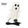 Creative Desktop Nightlight Cute Ghost Night Light with Spring Base, USB Powered Mini Spooky Halloween Tree Topper LED for Party, Office Desk,