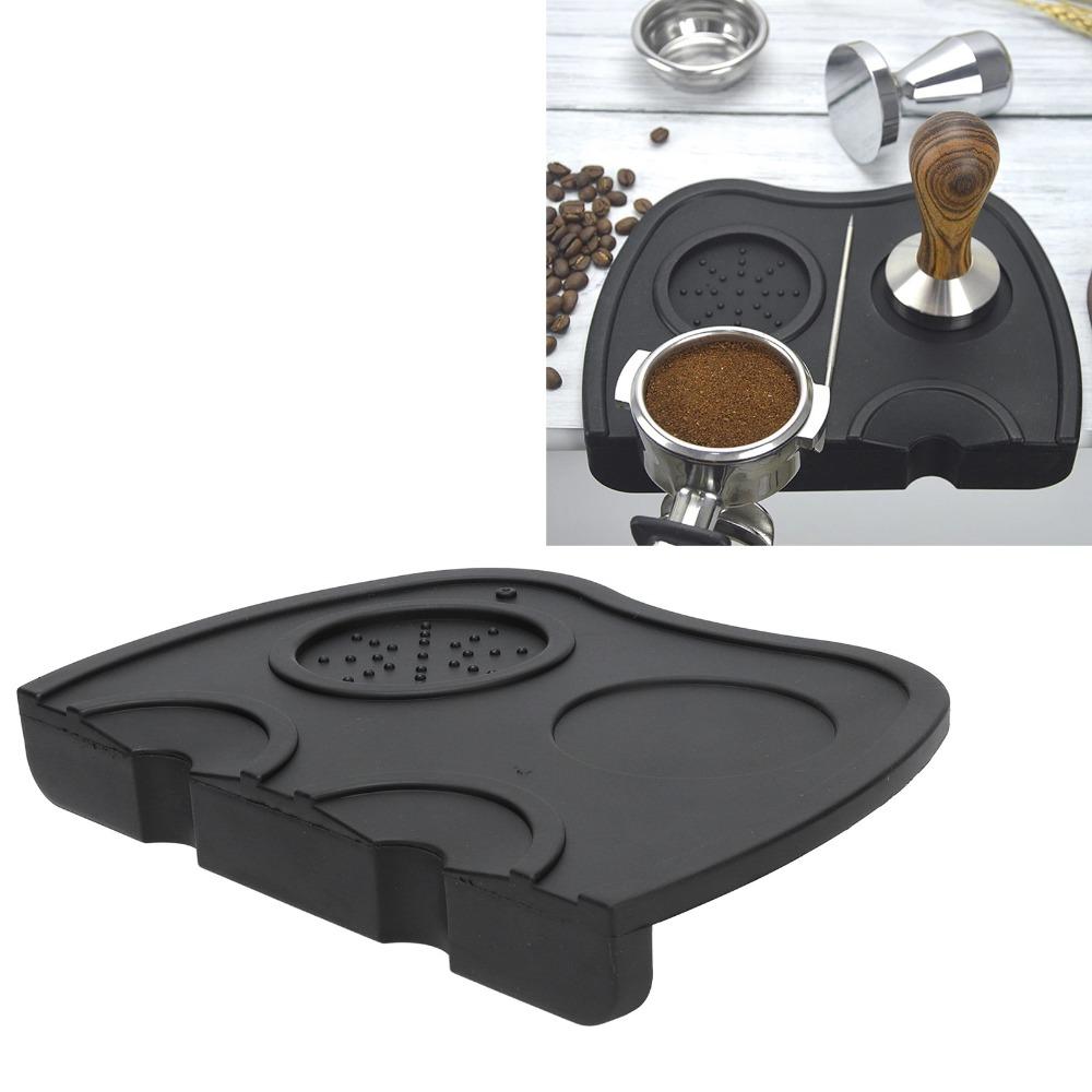 Anti-Slip Design Coffee Tamper Mat Heat Resistance Corner Tamping Mat Barista Coffee Mat  For Home