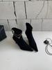 2025 new autumn and winter pointed-toed stiletto short boots women's suede thin boots rear zipper chain boots short boots