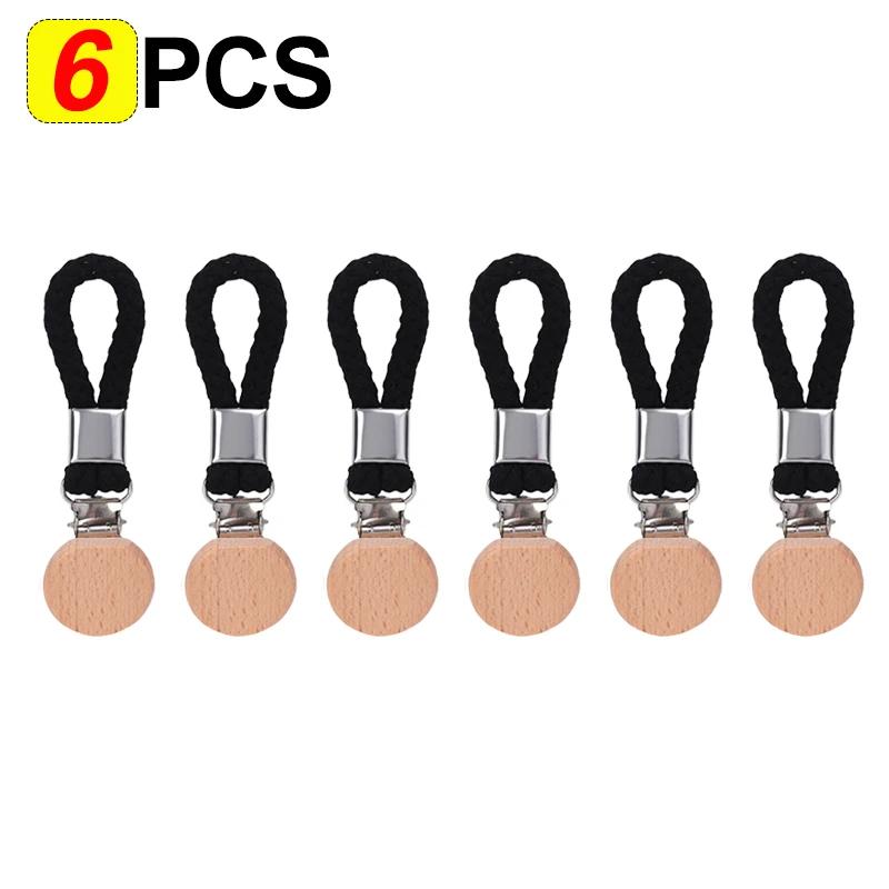 6-1PCS Bathroom Towel Clips With Loops Kitchen Storage Hook Hand Towel Hanger Household Bathroom Kitchen Organizer Hanging Rack