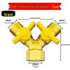Brass Y-Type Gas Hose Three-Way Valve Connector with 4-Point Ventilation Ball Valve Switch.
