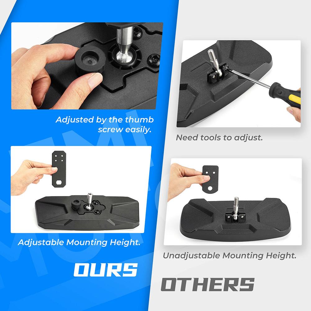Kolip Utv Center Rear View Mirror Convex Compatible For 2017-2022 Polaris Ranger 500/570/900/1000 Yachting Boat Universal Mirrors