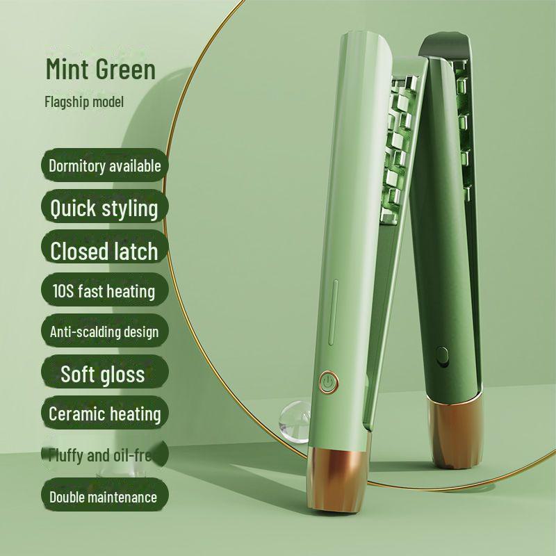 Mini Corn Curling Iron with Skull Pad for Fluffy Hair and Root Lift