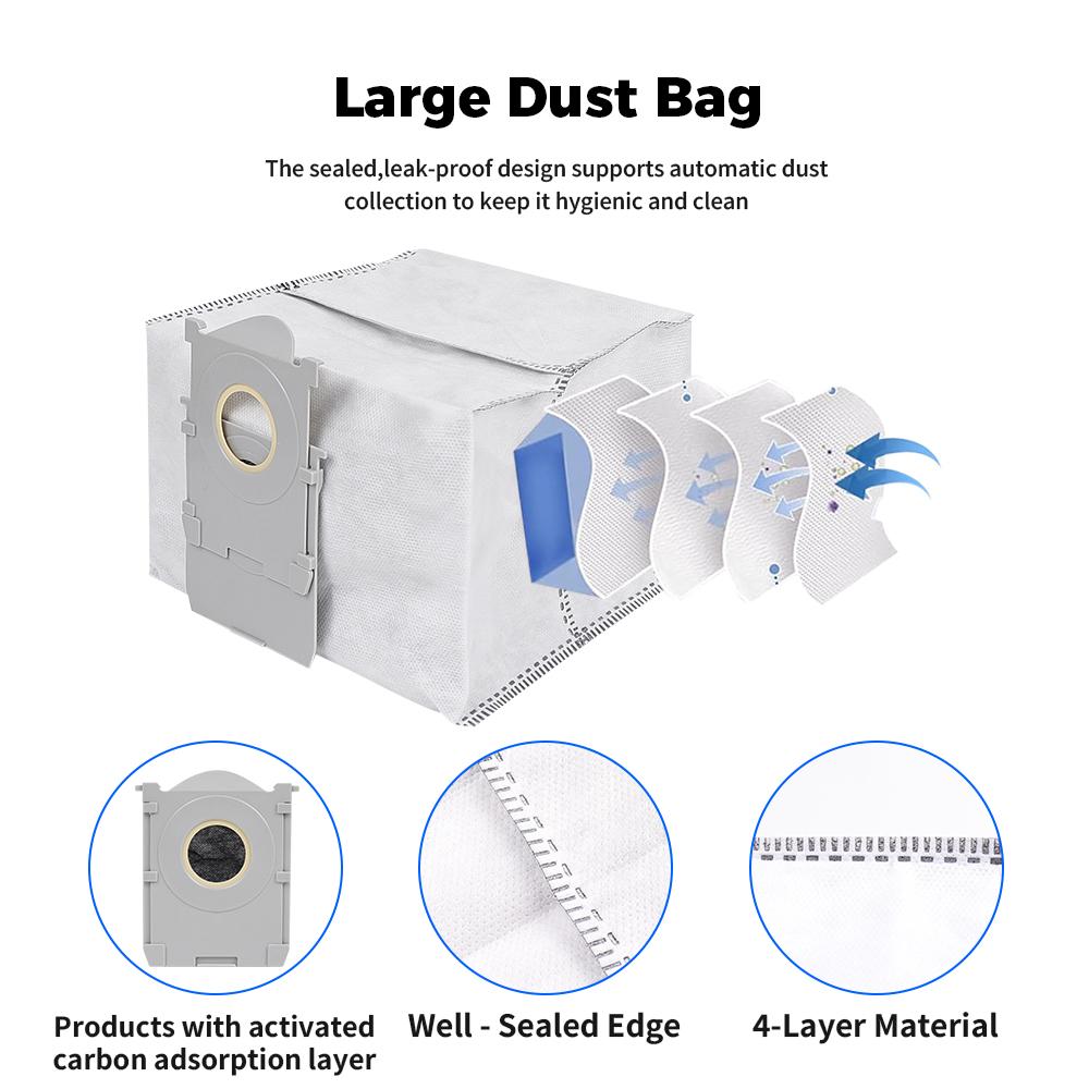 For ECOVACS T50 PRO OMNI / T50 OMNI /T50 OMNI GEN 2 /T50 Pro OMNI GEN 2 Robot Vacuum Parts Main Side Brushes Mop Cloths HEPA Filters Dust Bags