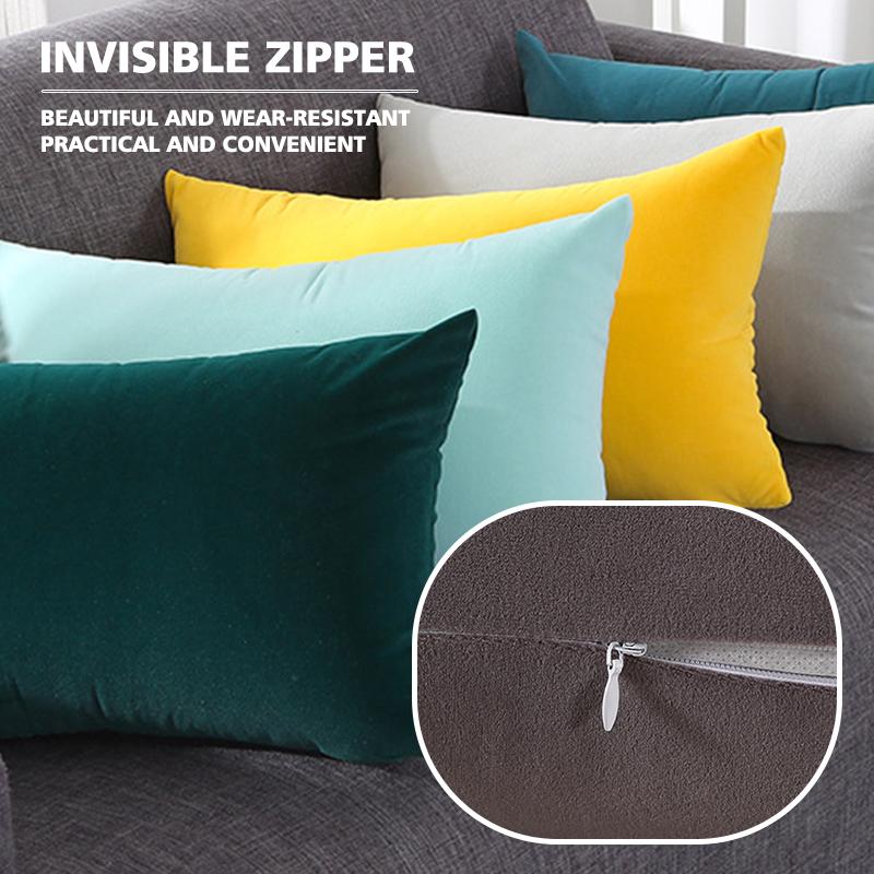 Candy Color Cushion Cover Solid Color Velvet Cushion Cover For Sofa Car Home Decorative Pillow Cover Simple Decoration 50*50cm