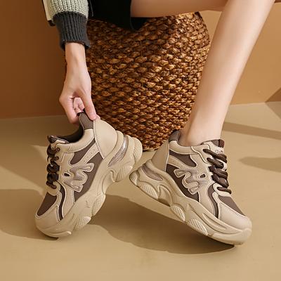 Inner Height Increase Dad Shoes INS Tide Spring and Autumn Platform Sports Travel Shoes New CM Height Increase