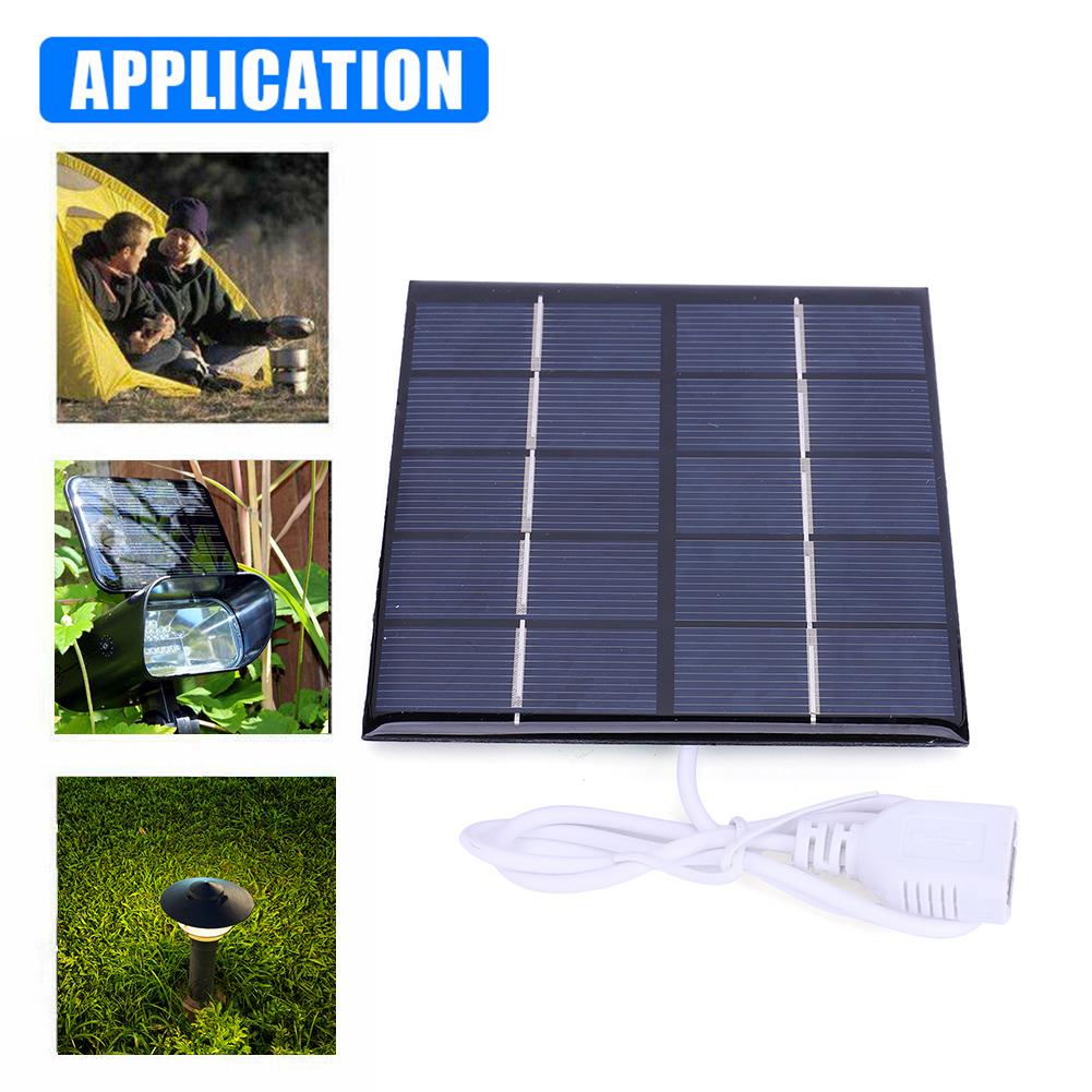 5W Solar Panel USB Output Polycrystalline Solar Portable Charging Panel Mobile Power Supply for Charger 3.7 Batteries Supplies