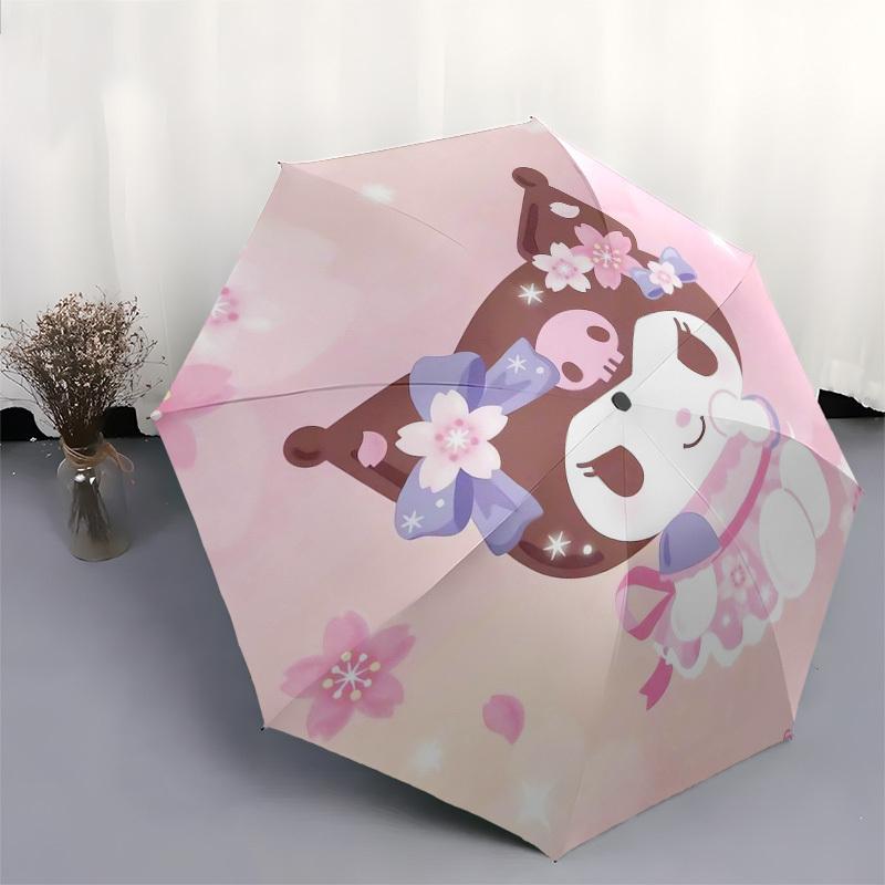 1pc Kitty Cherry Blossom Umbrella with Plastic Handle,Suitable for All Seasons Home Travel Outdoor UmbrellaSanlio299