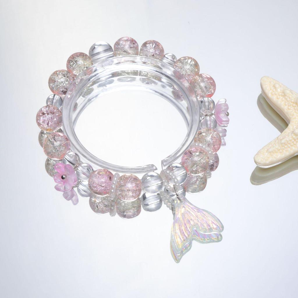 Mori Style Mermaid Crystal Bracelet - Sweet, Versatile Design for Women, Students, and Best Friends.