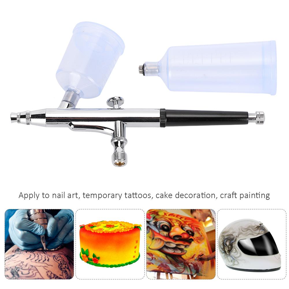 Airbrush Set Pneumatic Tools Double Pot for Nail Art Makeup Painting Spray Gun T131