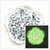 100 Stück 7x4mm A-Z Leuchtende Perlen Buchstabenperlen Acryl Abstandshalter Perlen Für Schmuckherstellung DIY Anhänger Armband