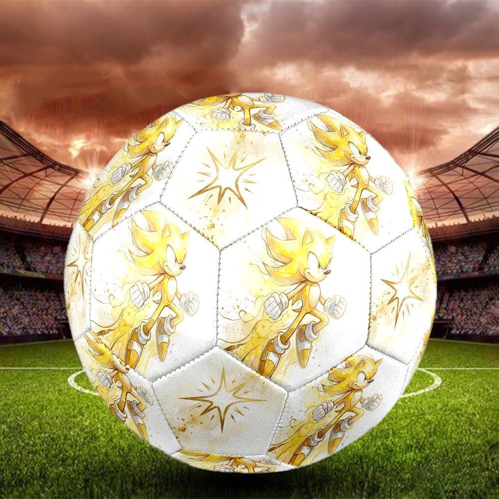 1pc Sonic the Hedgehog Football Soccer Ball Size 5 Indoor Soccer Ball Fashion Colorful  Backyard Game -Great For Sports Fans Gift HE38