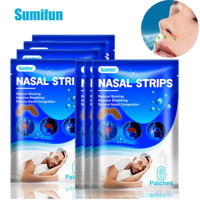 6/12 Pcs Breathable Nasal Strips Anti Snoring Patches Relieve Nasal Congestion Runny Nose Sleep Right Better Breathe Plaster
