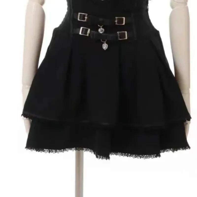 Cute Lace Bow Lolita Shirts Women Japanese Y2K Puff Long Sleeve Slim Fit Blouse Subcultural Matching Clothing
