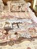 Cute Cartoon Lolita Pure Cotton Bedsheet and Duvet Cover Set – All-Cotton, Four-Piece Set