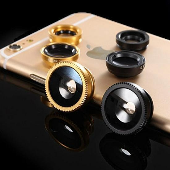 3-in-1 Fisheye, Wide Angle & Macro Lens for Mobile Phones