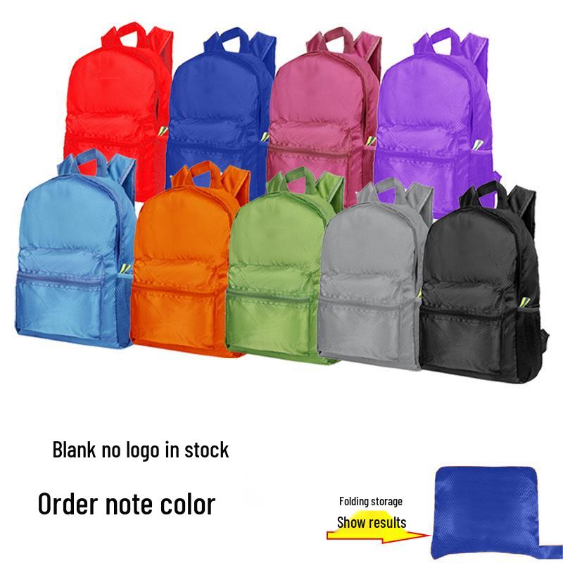 Foldable Printed Logo Backpack - Lightweight Travel & Hiking Upgrade Version