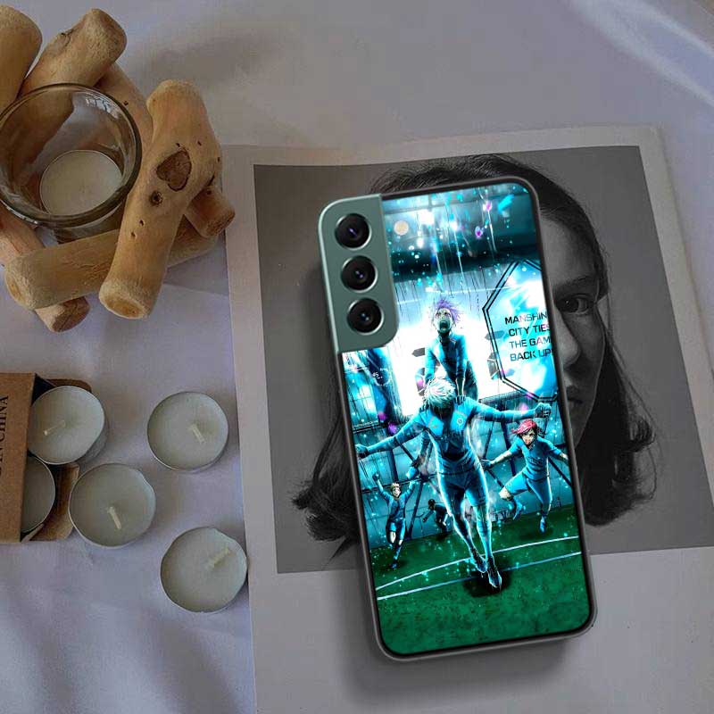 Blue Lock Anime Phone Case For Samsung Galaxy S22 S25 Ultra S21 S10 Plus S26 Edge S20 S23 S24 FE Cover Silicone Soft TPU Cle