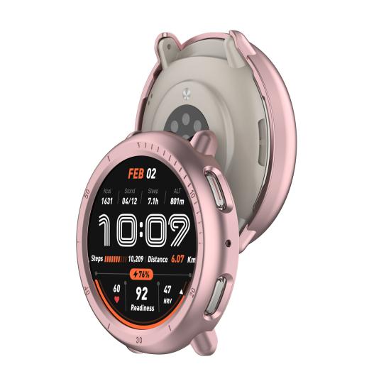 Yousheng Hard Shell Glass Screen Protector Shockproof Impact Resistant Easy Installation Smart Watch Protective Cover for Amazfit Active 2