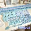 106pcs/set Colorful Ribbon Lace Trim Handmade Material Kit Pain Bag Card Cover Decor DIY Angel Wings Bunny Ears Material Pack
