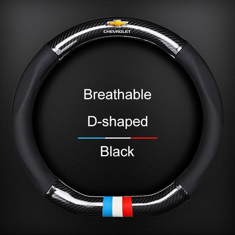 Car Steering Wheel Cover Breathable Anti Slip PU Leather Steering Cover For Chevrolet Colorado Cruze Spark Captiva Malibu Trax Aveo Camaro