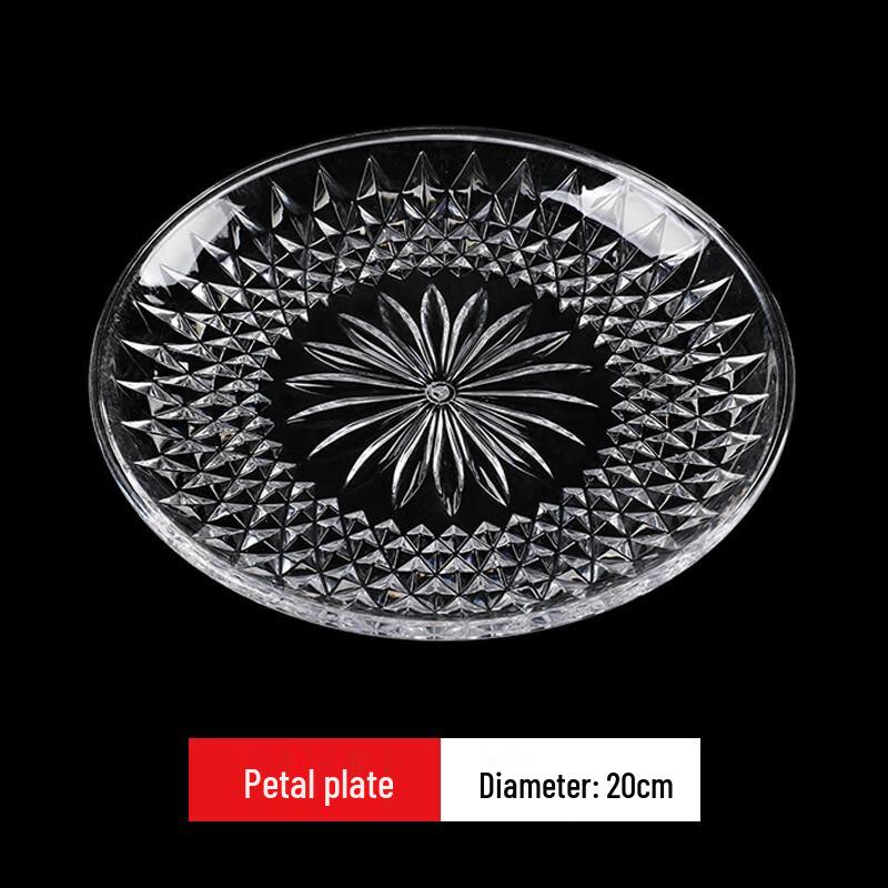 Transparent Acrylic Petal Snack Plate