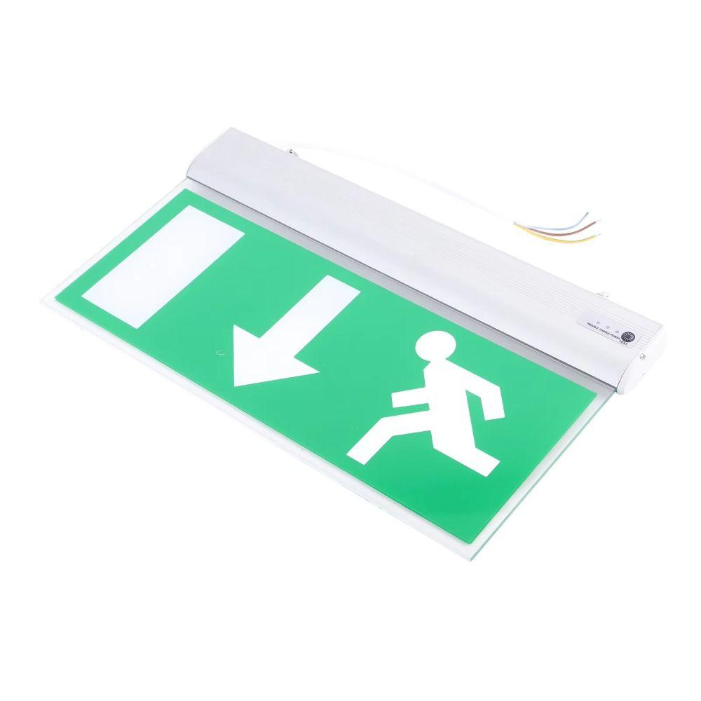 Commercial LED Emergency Sign Lamp Exit Sign Security Light 110-240V Neon Light  Mall
