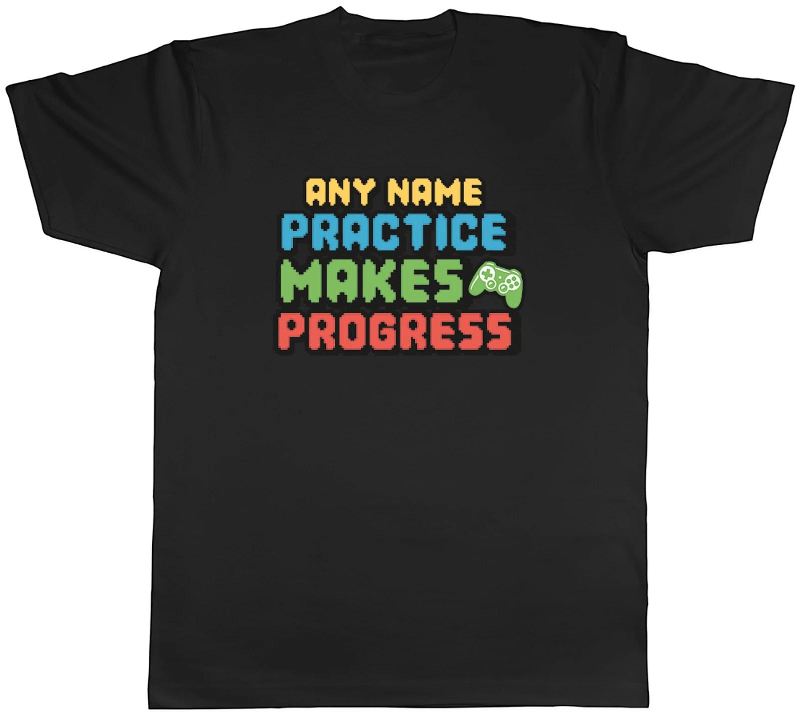 Personalised Practice Makes Perfect Video Gaming Mens T-Shirt Tee Gift Top S