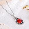Women Bohemian Artificial Red Crystal Pendant Necklace For Party Prom Jewelry Birthday Gift