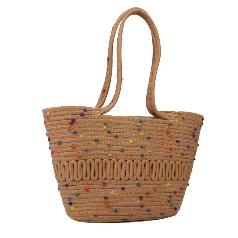 

Весняна плетена сумка, жіноча нова модна тенденція 2024 року, велика сумка для дівчини, сумка під пахву в іноземному стилі