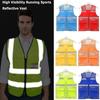High Visibility Running Sports Vest Mesh Breathable Multicolors Warning Safety Protective Vest Reflective Strip