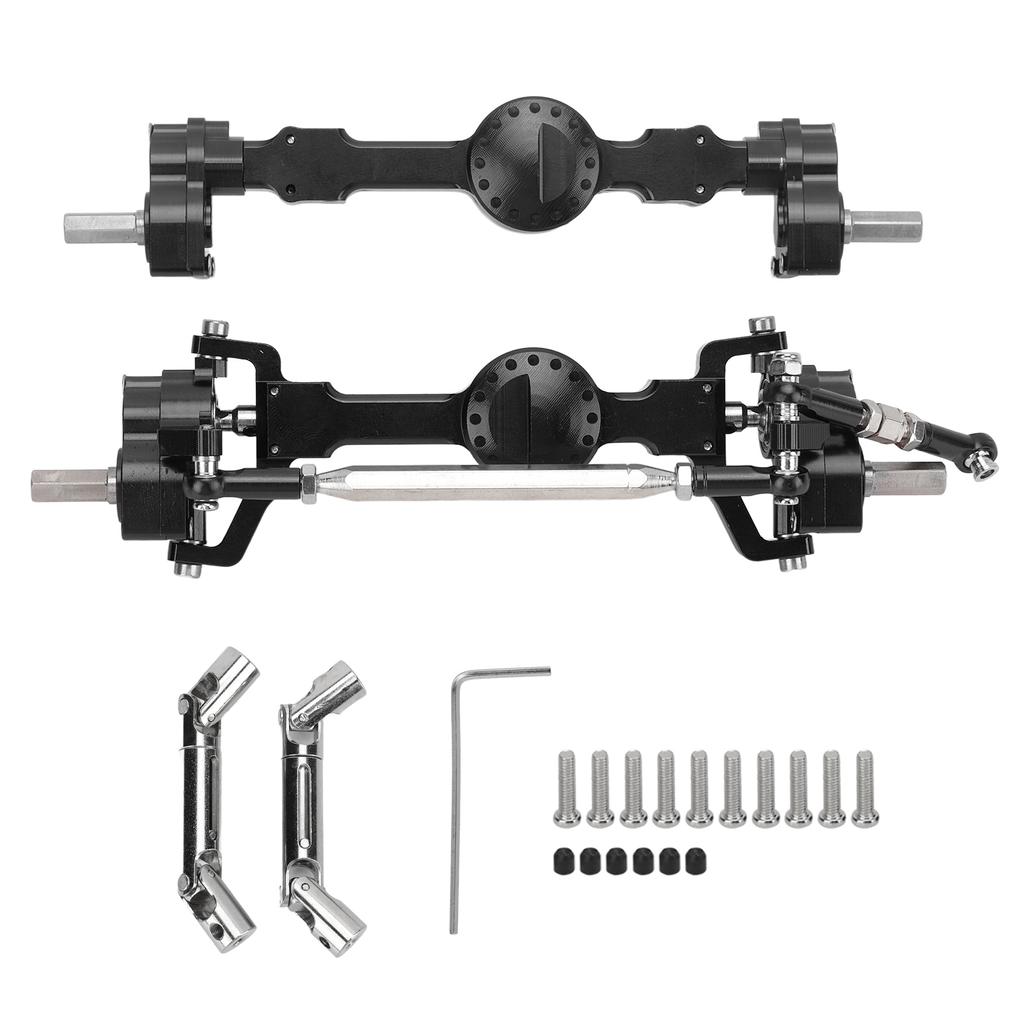 Metal Front Rear Axle Aluminium Alloy High Strength Accurate Stable Front Rear Bridge Axle for MN MN98 D90 1Celsius12