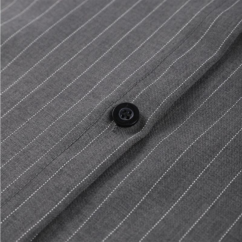 Elegant Striped Shirt Skirts Set Women's Slim Single Breasted Blouse Hip Package Short Skirt Suits Female Chic Outfits Vintage